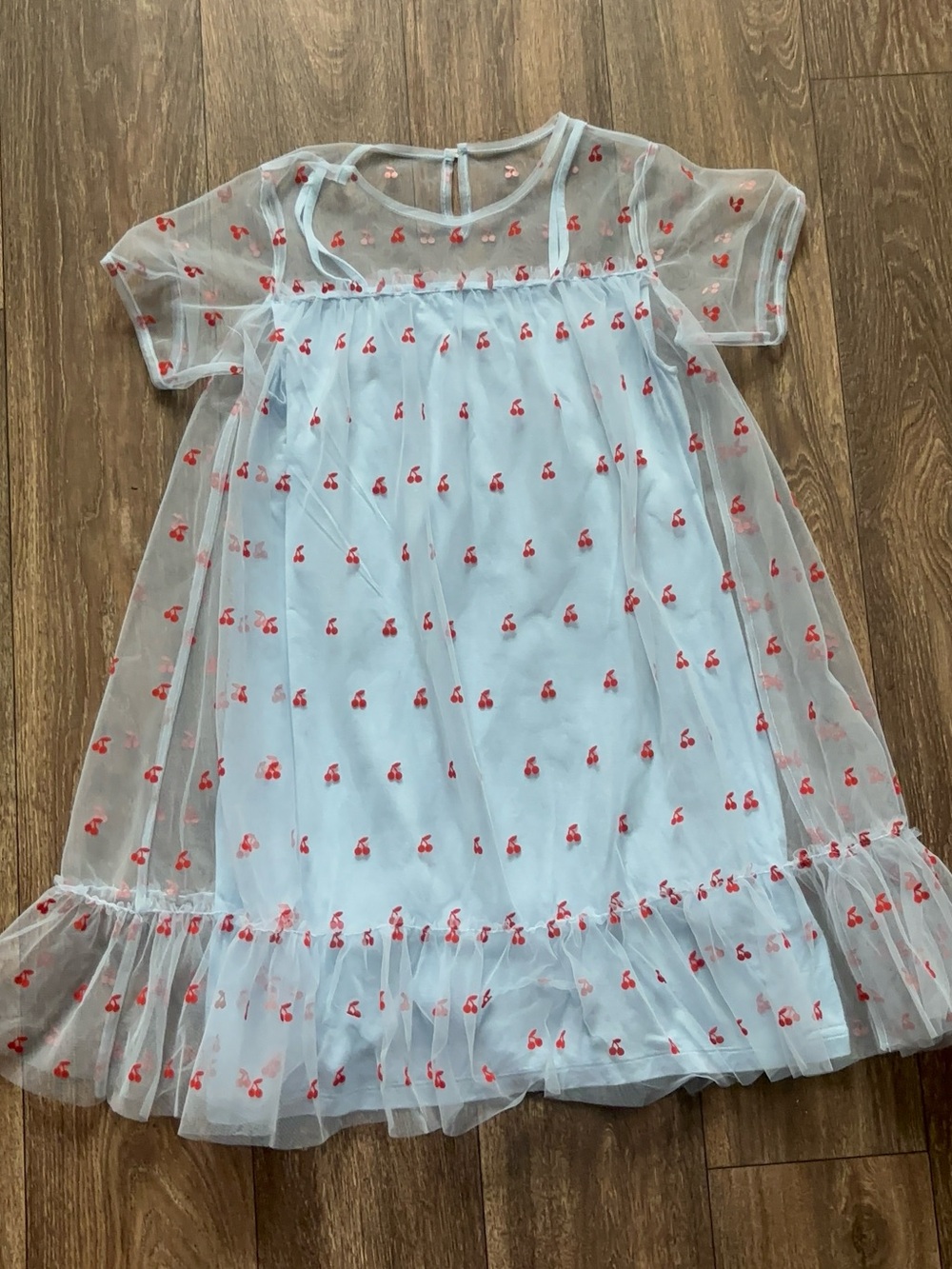 Rockets of Awesome Cherry Tulle Dress for Girls Sz 12 - Picture 4 of 9